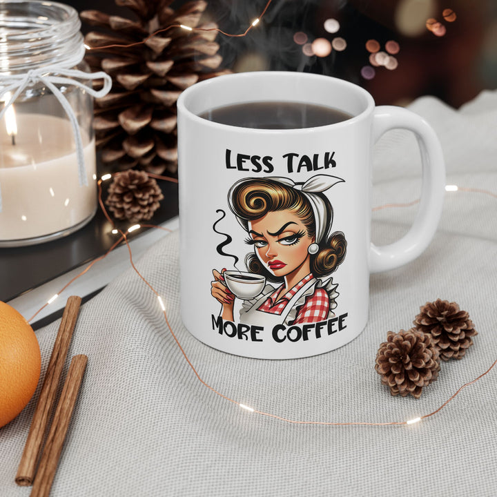 Less Talk More Coffee Mug
