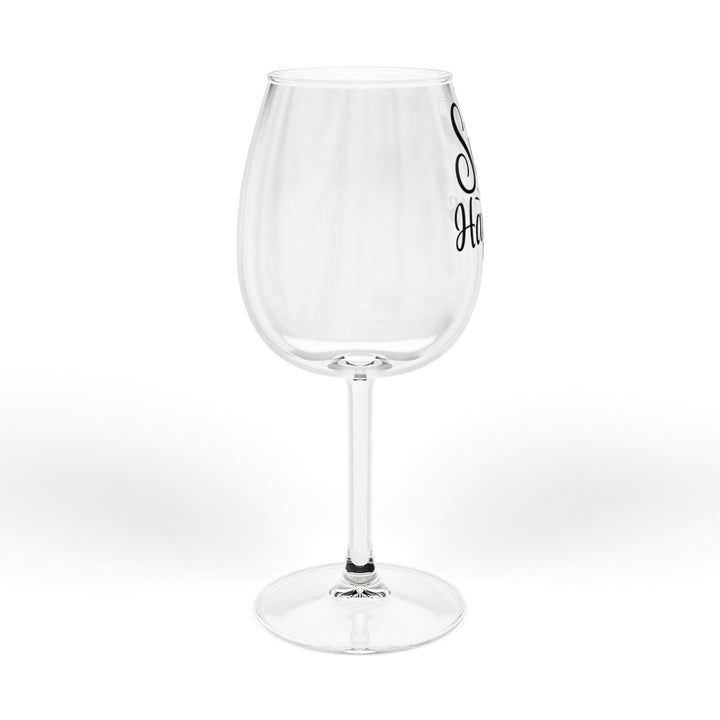Sip Happens 12oz Wine Glass – Funny Wine Lover Stemmed Glass