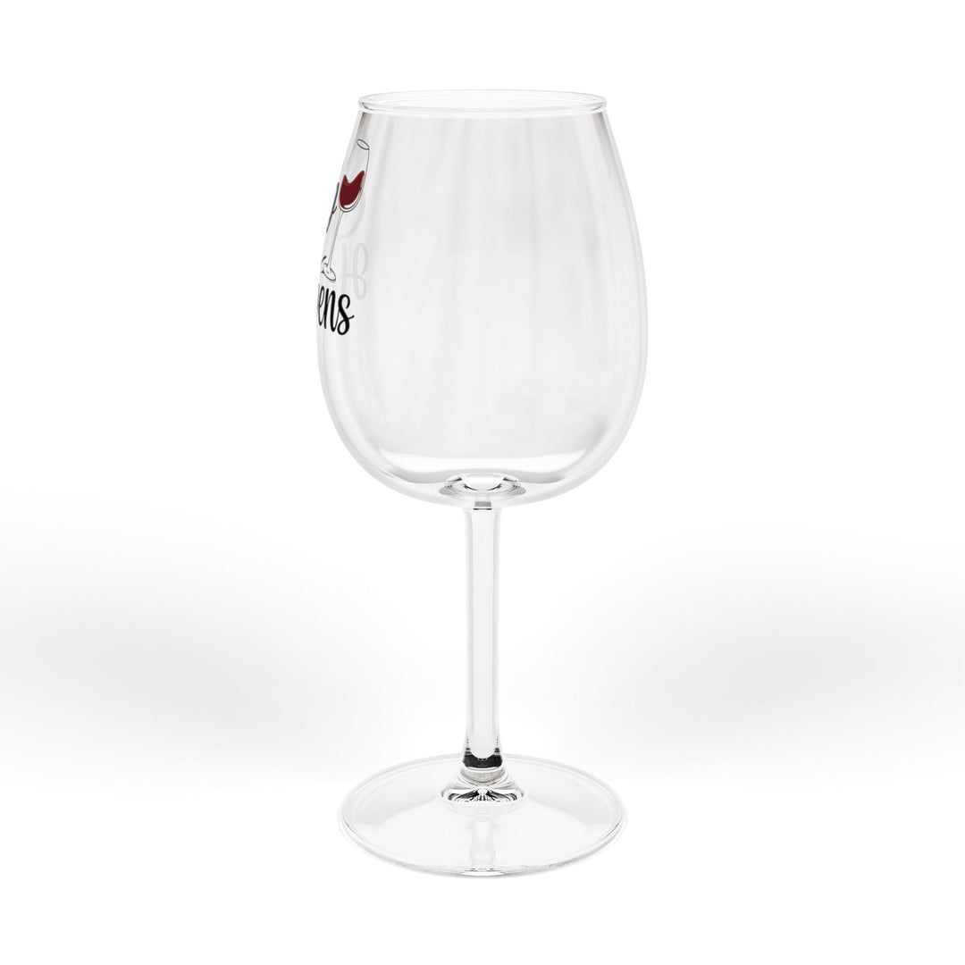 Sip Happens 12oz Wine Glass – Funny Wine Lover Stemmed Glass