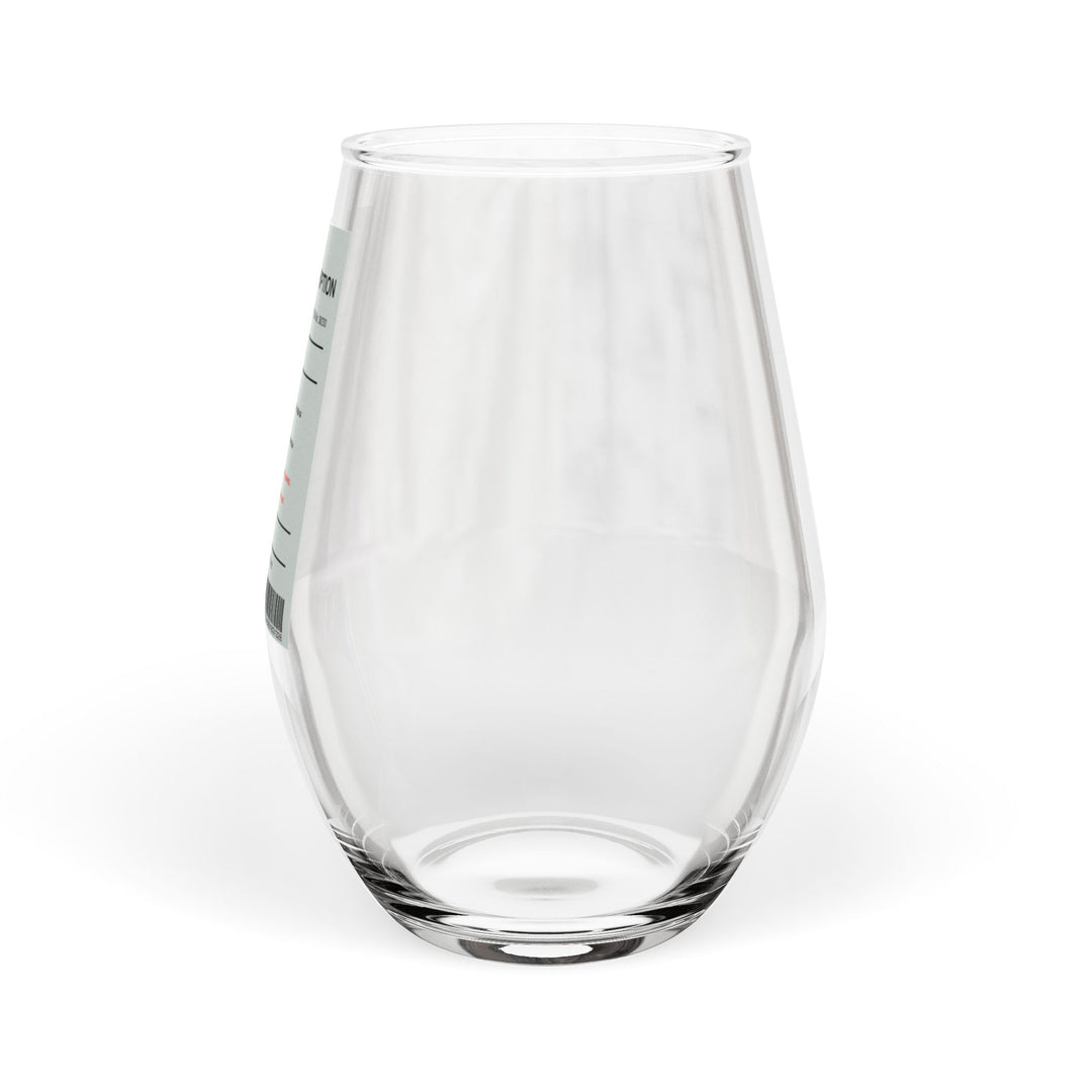 Custom Prescription Label Stemless Wine Glass — Funny Medical Wine Glass 11.75oz